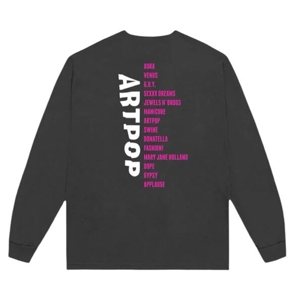 Lady Gaga Artpop Longsleeve Tracklist Tee Size 2X New w/o Tag Official Merch - Picture 2 of 6